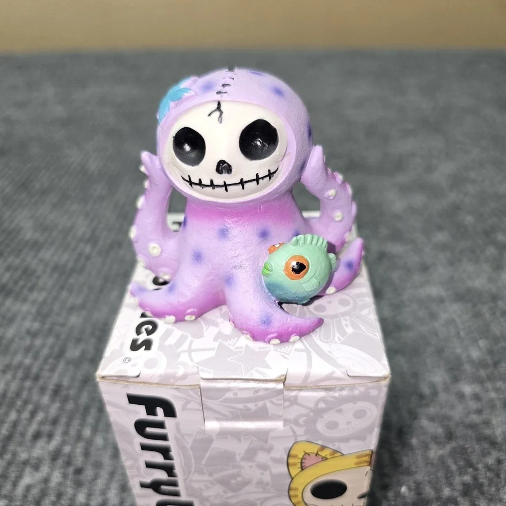 Furrybones Purple Octopee with Green Blowfish (Summit Collection, 8212) Skeleton